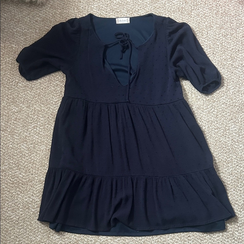 Navy Blue Mini Dress